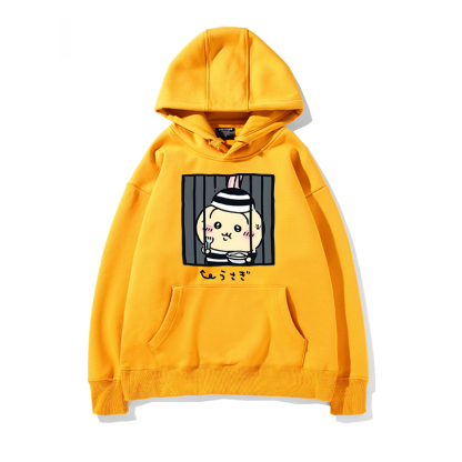 chiikawa 2024秋冬新款親子情侶裝薄絨款連帽衛衣