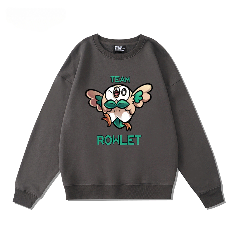 精靈寶可夢木木梟火斑喵 2024親子情侶裝 圓領長袖