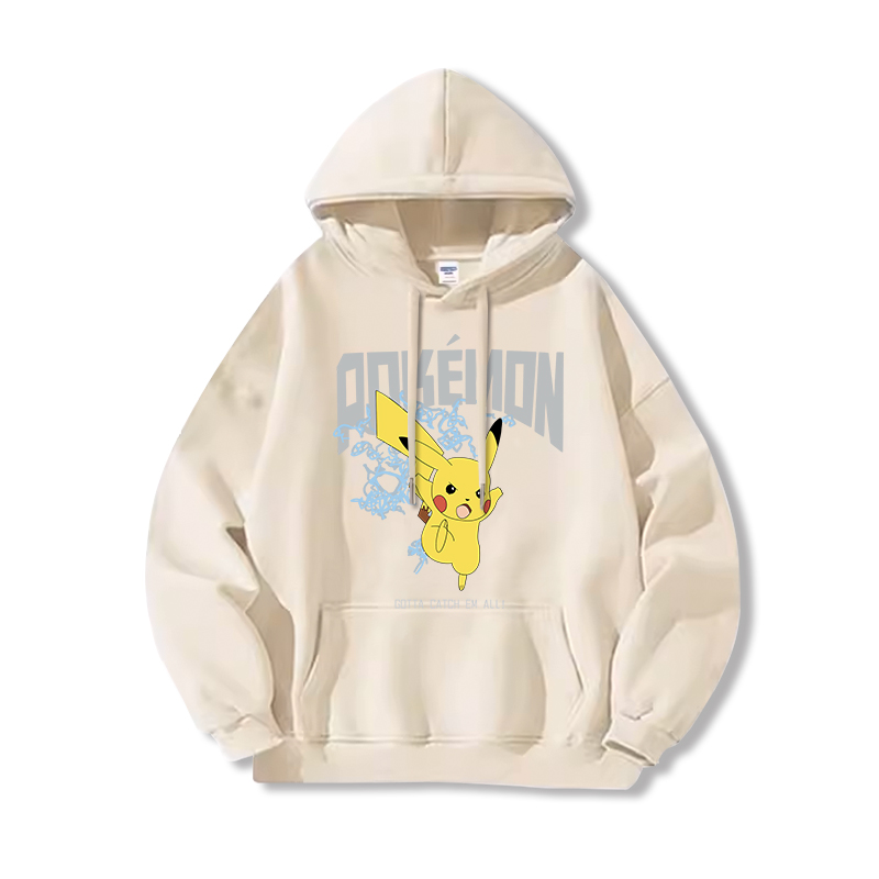 寶可夢 聯名衛衣2024秋冬新款親子情侶裝薄絨款連帽衛衣