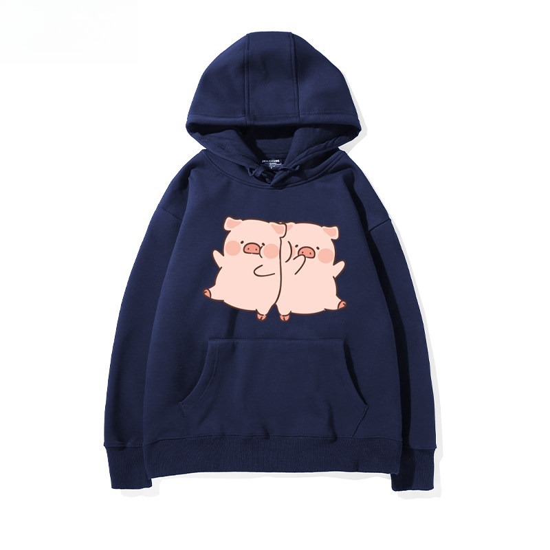 LULU豬 聯名衛衣新款 親子情侶裝連帽衛衣