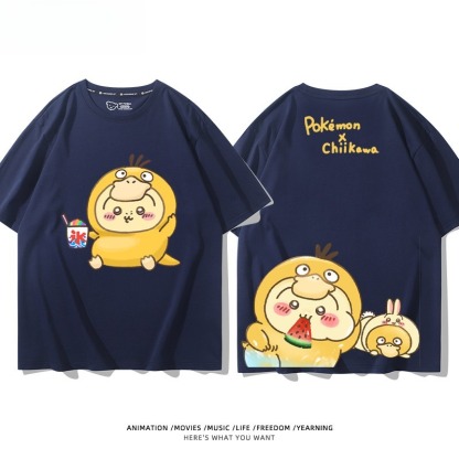 Chiikawa X 寶可夢 2026親子情侶男女同款 印花短袖T恤
