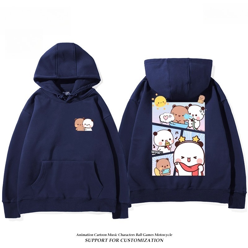 一二布布新款 親子情侶男女連帽衛衣