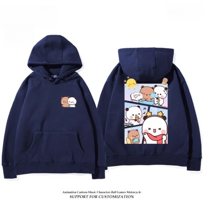 一二布布新款 親子情侶男女連帽衛衣