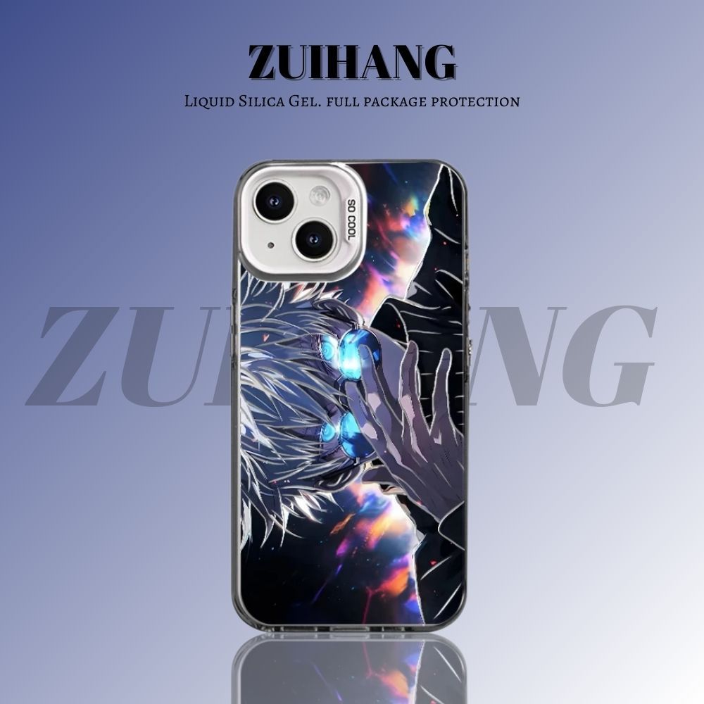 【大集合3.0】動漫彩銀線條漸變防摔手機殼