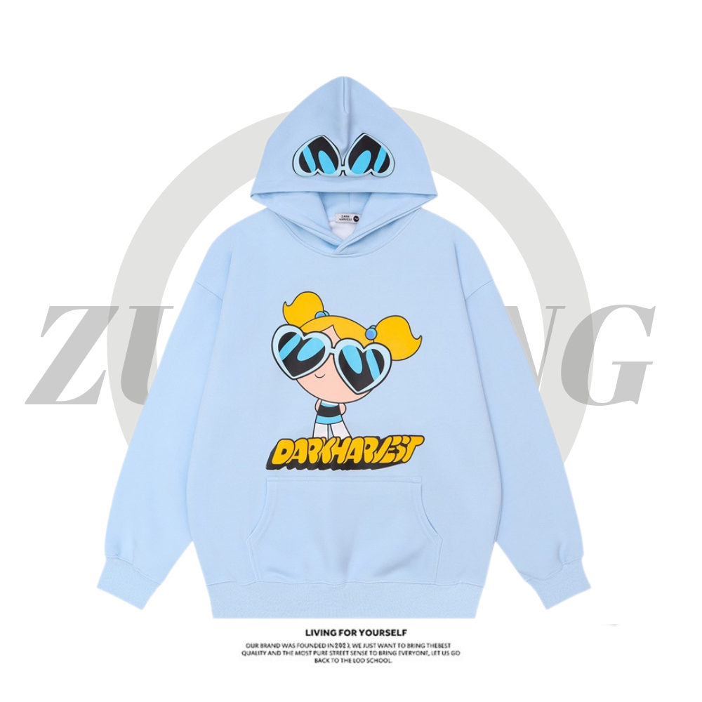 飛天小女警新款 寬鬆百搭 秋冬款 寬鬆連帽T