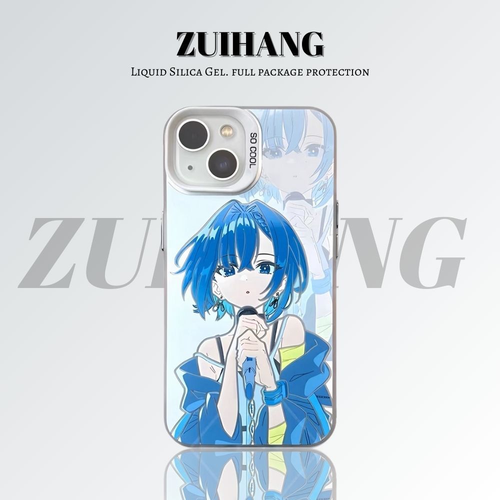 【大集合1.0】動漫彩銀線條漸變防摔手機殼