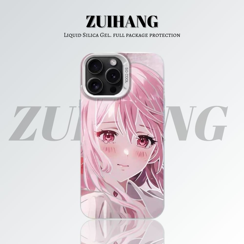 【大集合1.0】動漫彩銀線條漸變防摔手機殼