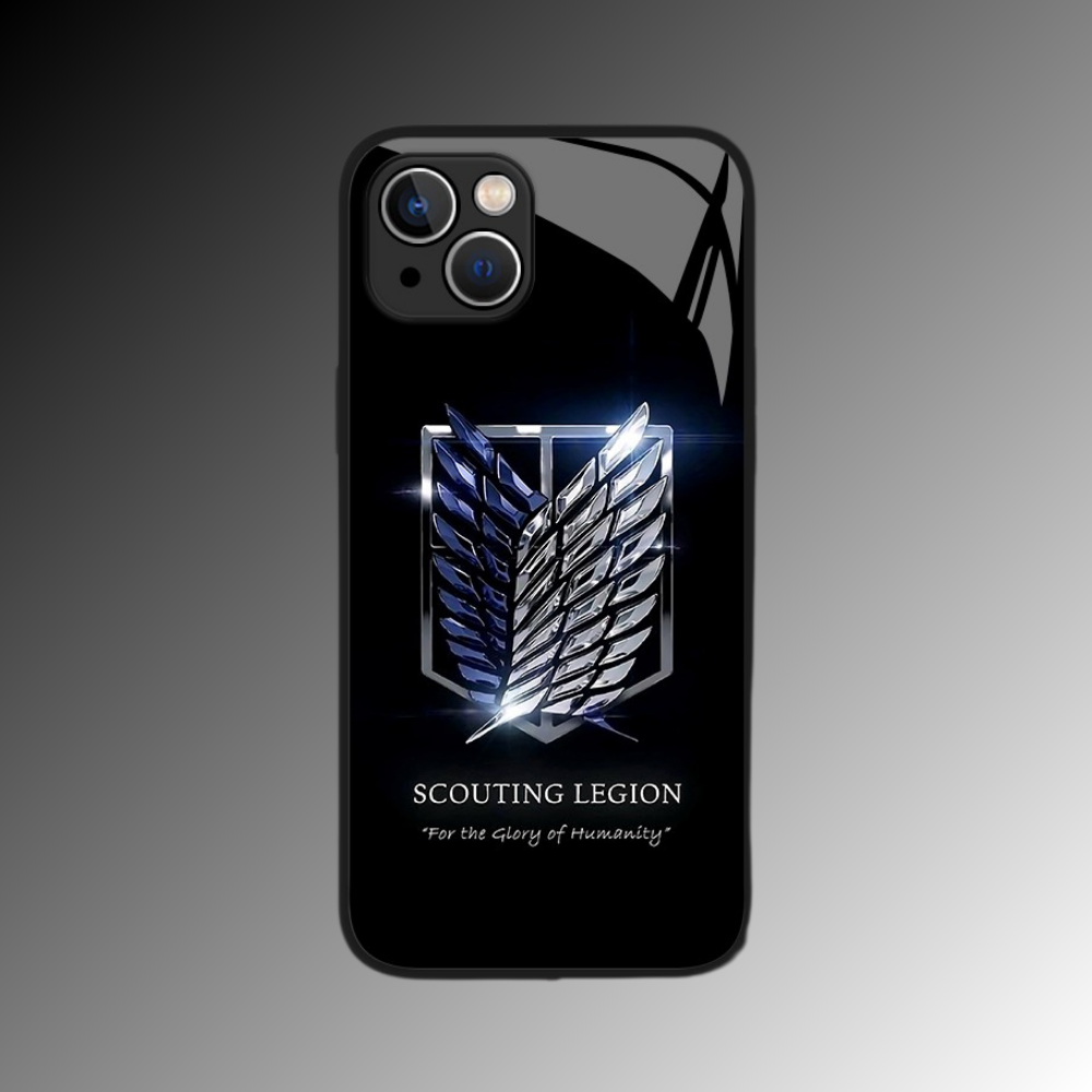 進擊的巨人新款高清全包防摔玻璃殼