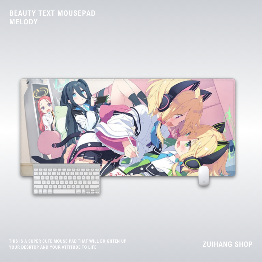 蔚藍檔案電競超大遊戲加厚防滑鼠標墊