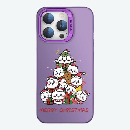 chiikawa 動漫彩銀線條漸變防摔手機殼