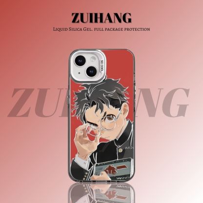 【大集合3.0】動漫彩銀線條漸變防摔手機殼