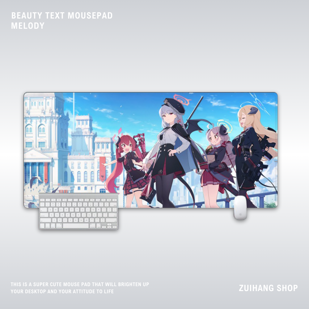 蔚藍檔案電競超大遊戲加厚防滑鼠標墊