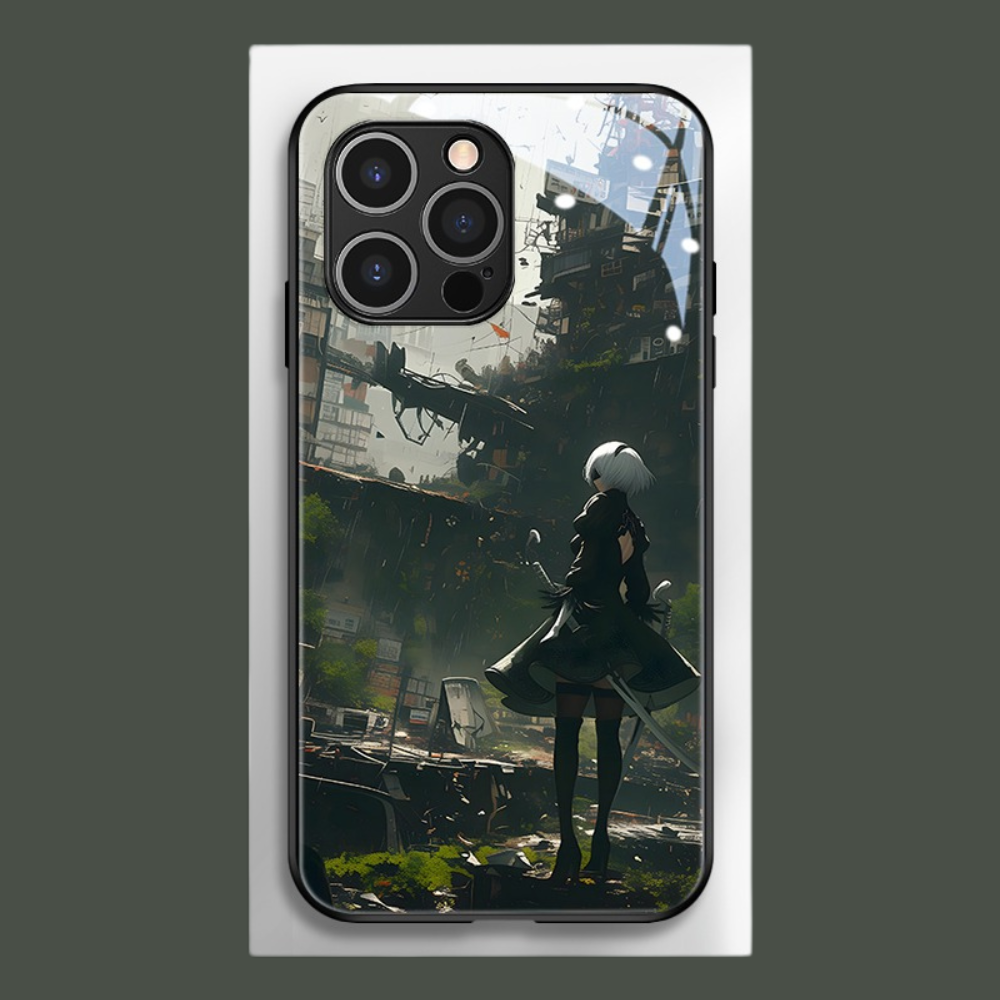 尼爾機械紀元新款高清全包防摔玻璃殼