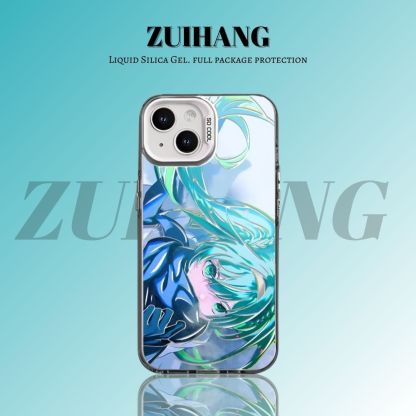 【大集合3.0】動漫彩銀線條漸變防摔手機殼