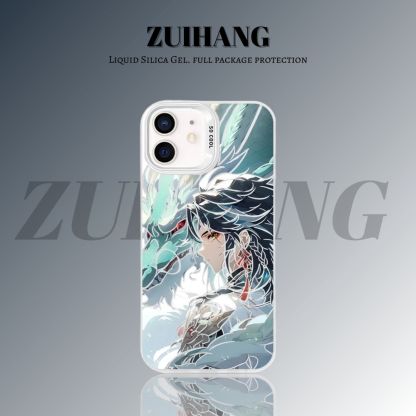 【大集合2.0】動漫彩銀線條漸變防摔手機殼