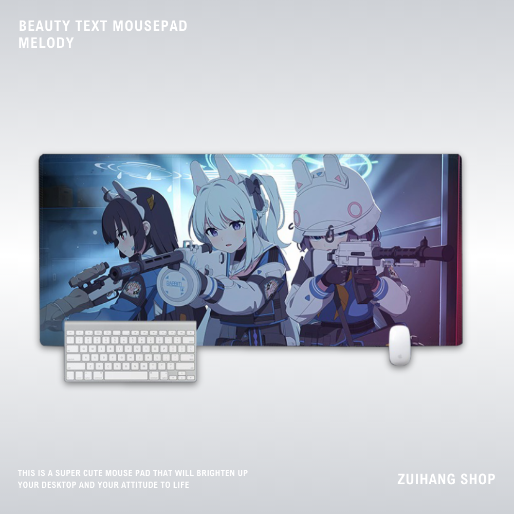 蔚藍檔案電競超大遊戲加厚防滑鼠標墊