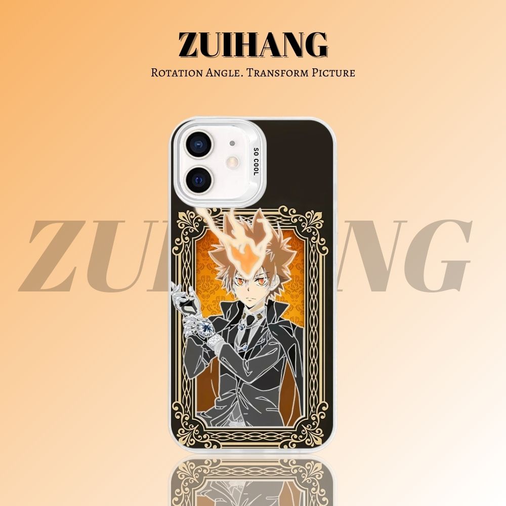 【大集合3.0】動漫彩銀線條漸變防摔手機殼