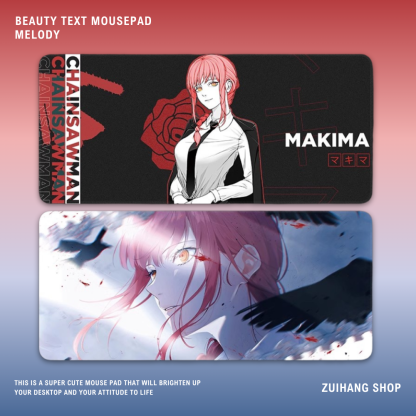 電鋸人瑪奇瑪電競超大遊戲加厚防滑鼠標墊