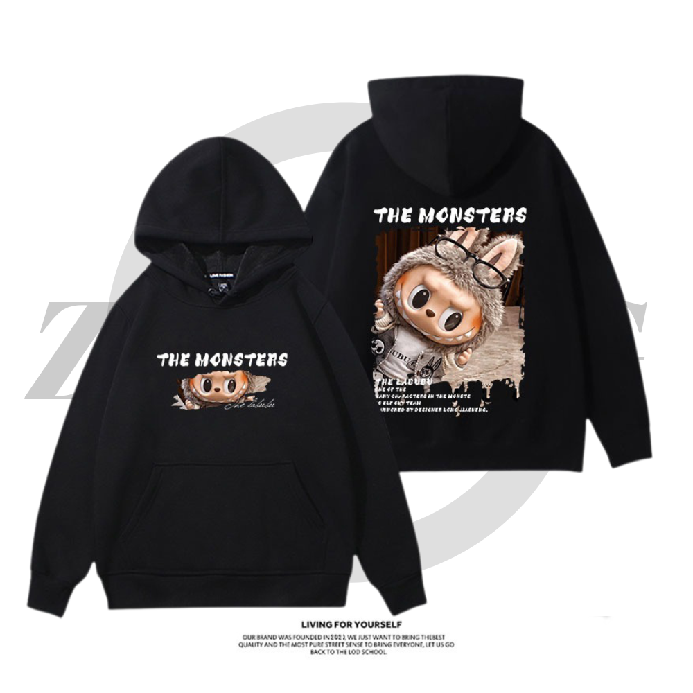 labubu新款 寬鬆百搭 秋冬款 寬鬆連帽T