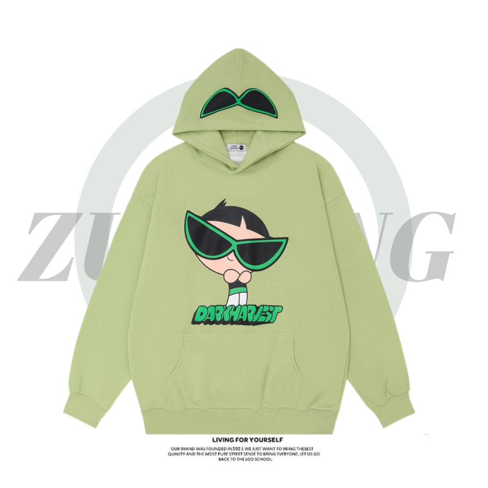 飛天小女警新款 寬鬆百搭 秋冬款 寬鬆連帽T