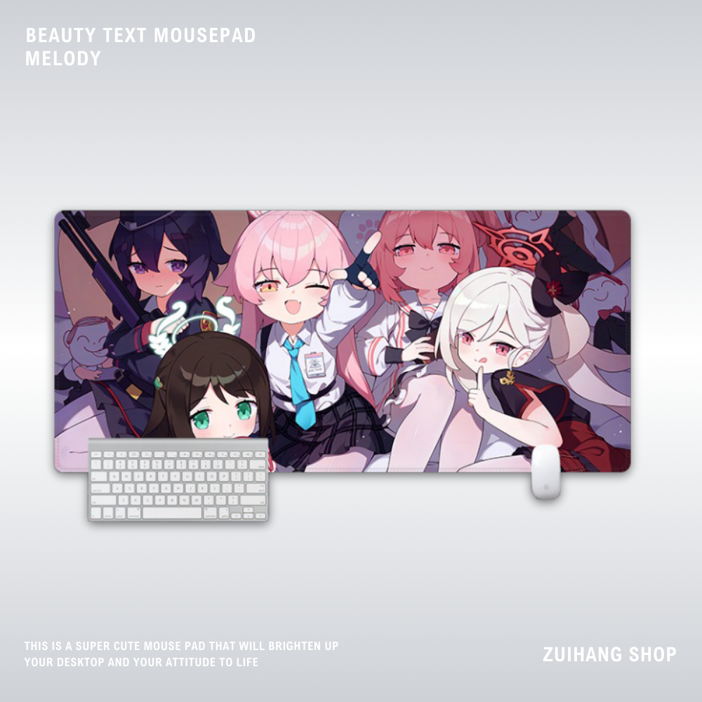 蔚藍檔案電競超大遊戲加厚防滑鼠標墊