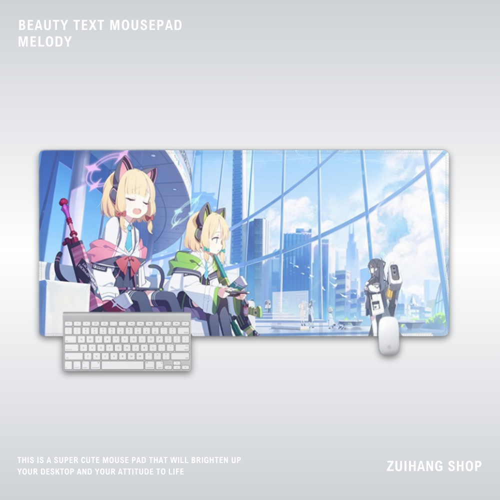 蔚藍檔案電競超大遊戲加厚防滑鼠標墊