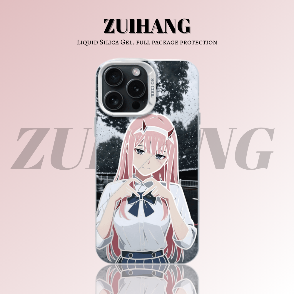 DARLING in the FRANKXX彩銀線條漸變防摔手機殼