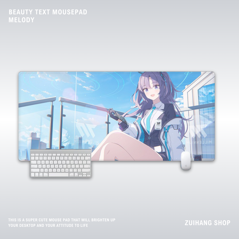 蔚藍檔案電競超大遊戲加厚防滑鼠標墊