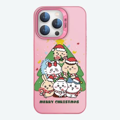 chiikawa 動漫彩銀線條漸變防摔手機殼