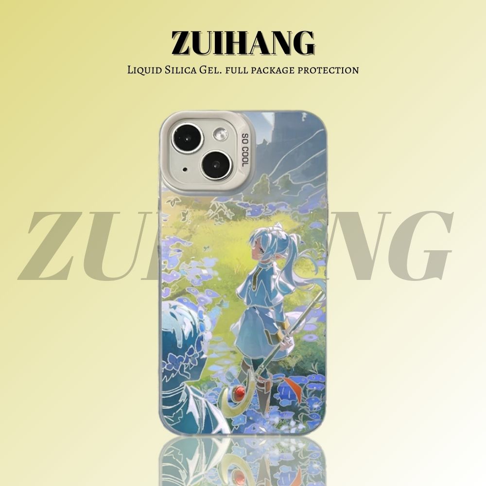 【大集合3.0】動漫彩銀線條漸變防摔手機殼