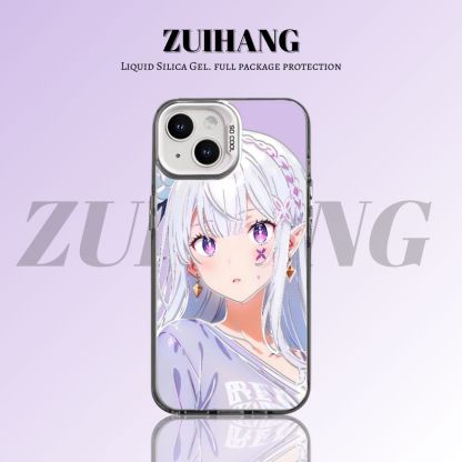 【大集合3.0】動漫彩銀線條漸變防摔手機殼