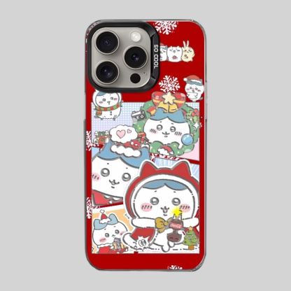 chiikawa 動漫彩銀線條漸變防摔手機殼