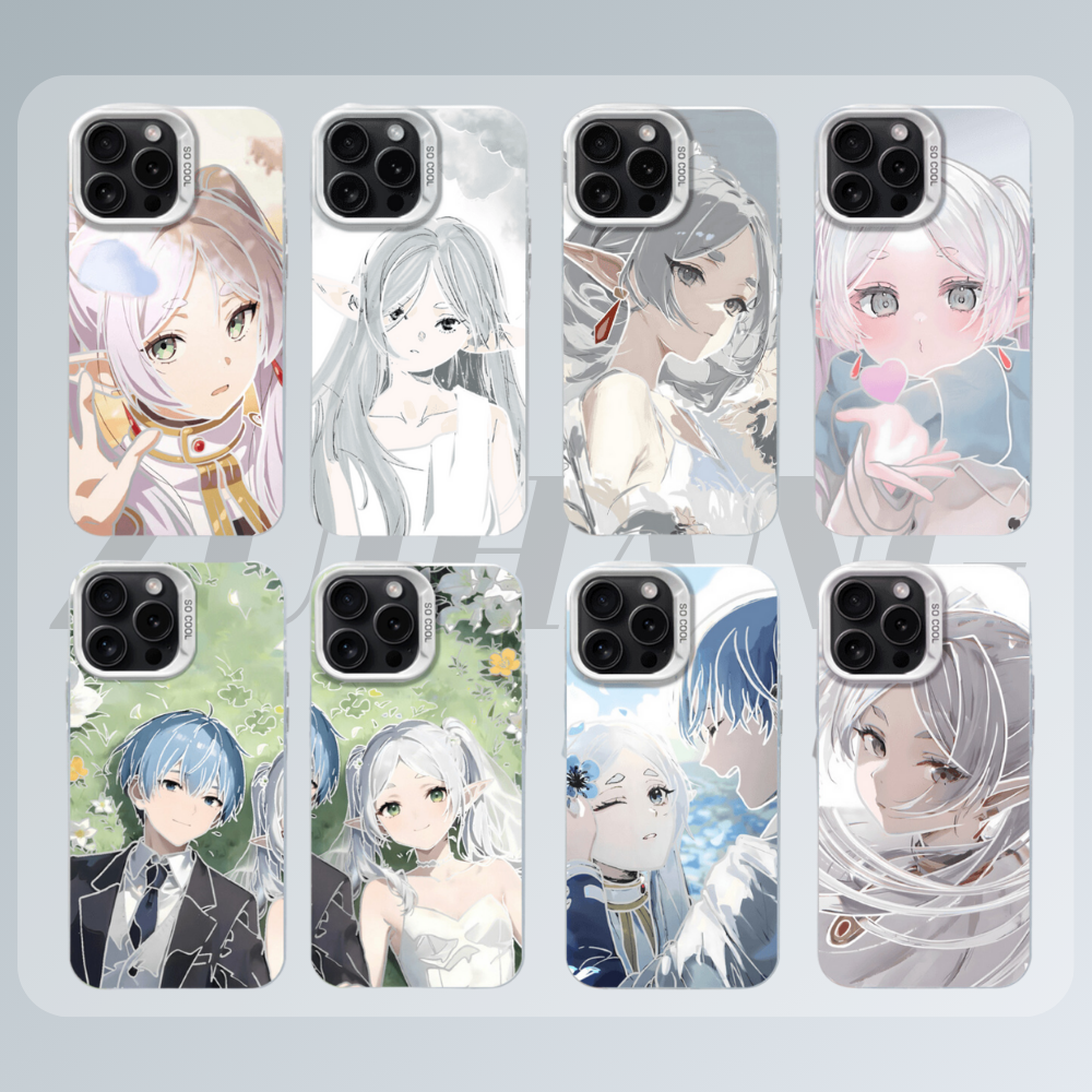 芙莉蓮彩銀線條漸變防摔手機殼