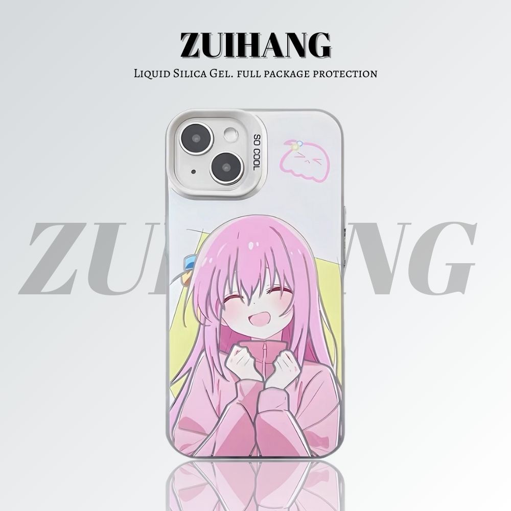 【大集合1.0】動漫彩銀線條漸變防摔手機殼