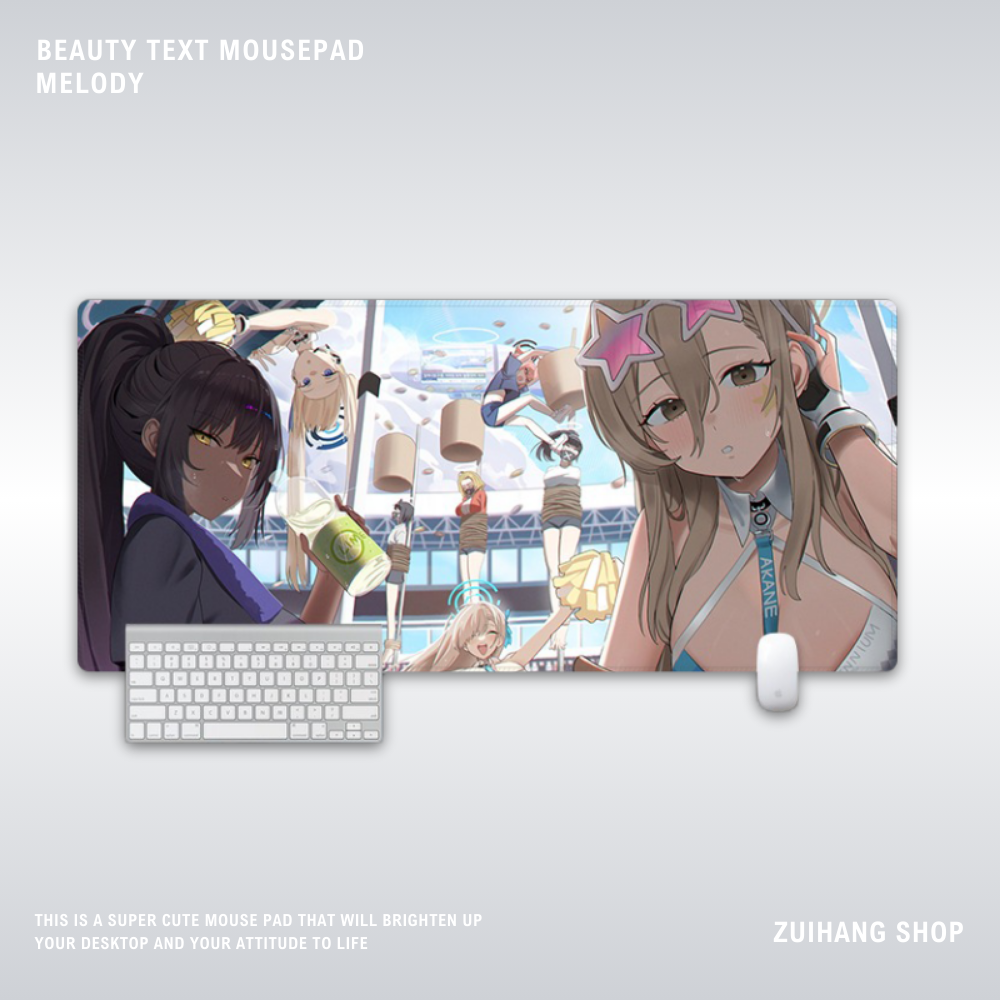 蔚藍檔案電競超大遊戲加厚防滑鼠標墊