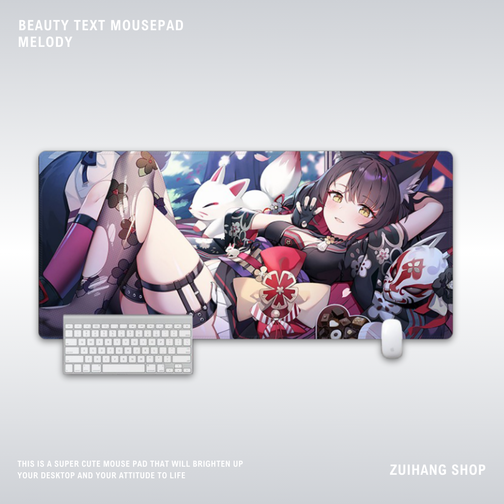 蔚藍檔案電競超大遊戲加厚防滑鼠標墊