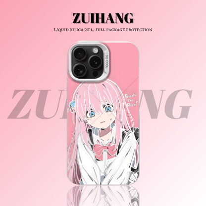 孤獨搖滾彩銀線條漸變防摔手機殼