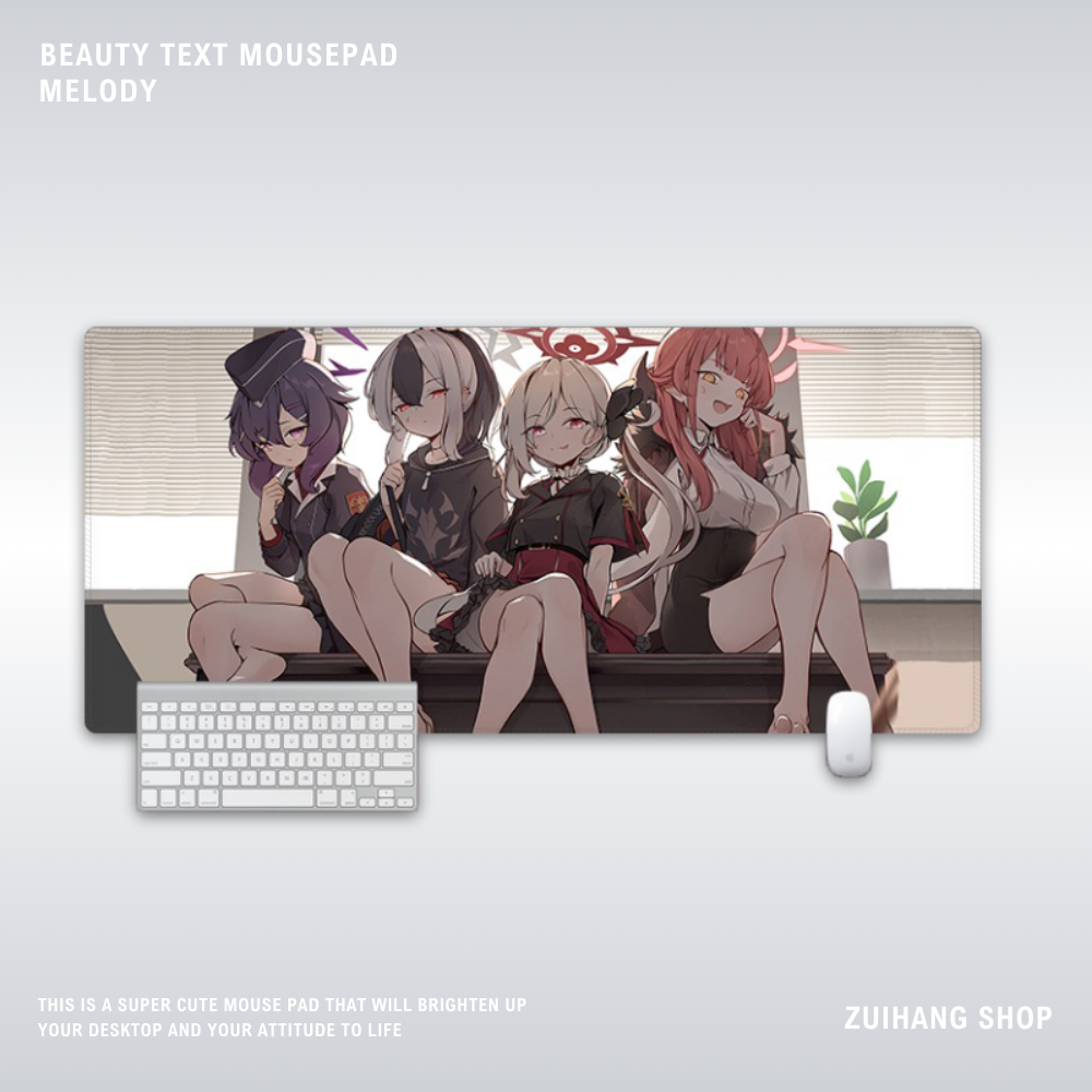 蔚藍檔案電競超大遊戲加厚防滑鼠標墊