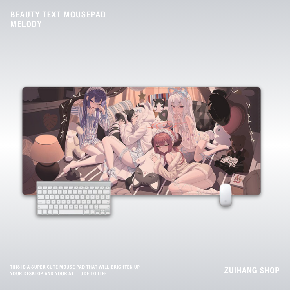 蔚藍檔案電競超大遊戲加厚防滑鼠標墊