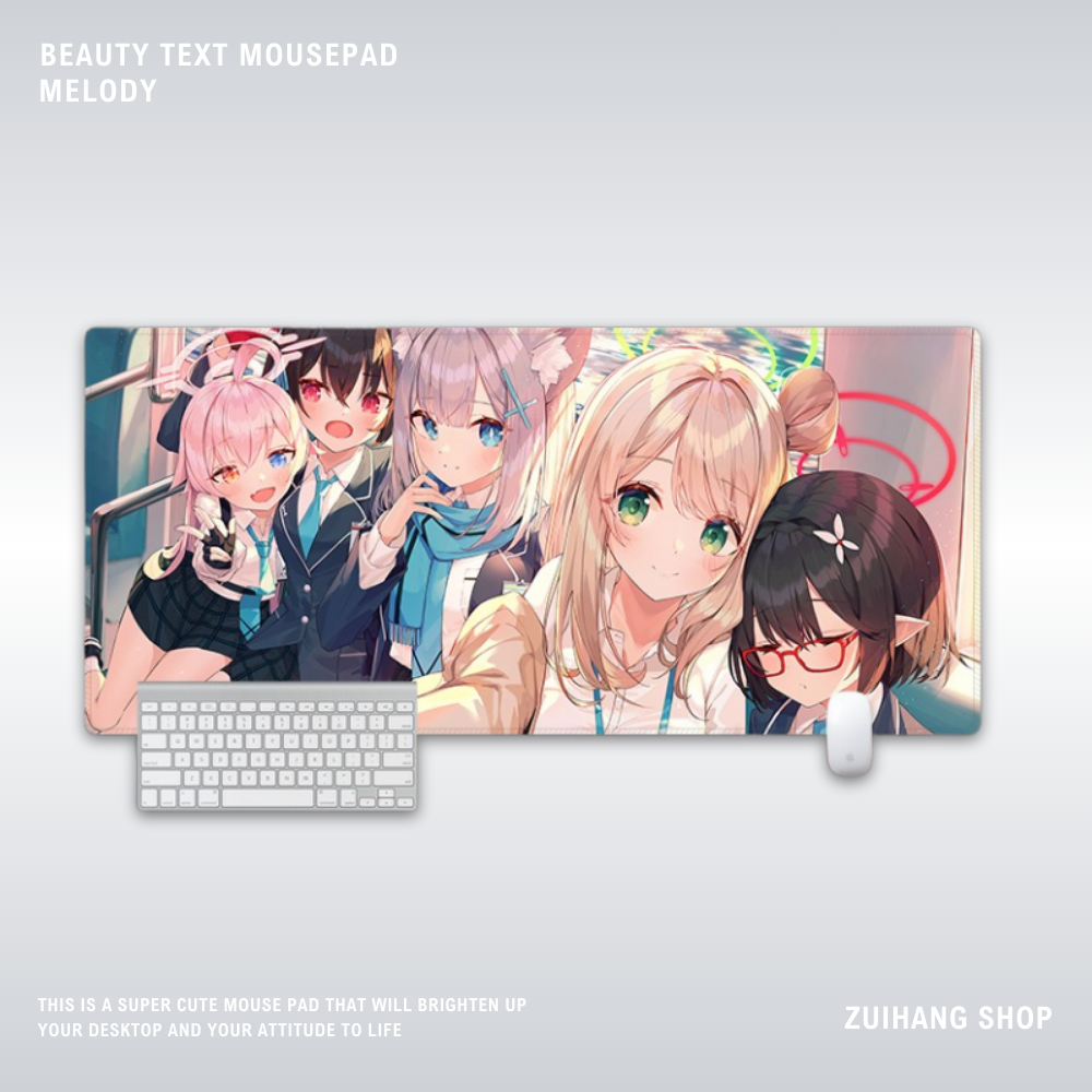 蔚藍檔案電競超大遊戲加厚防滑鼠標墊