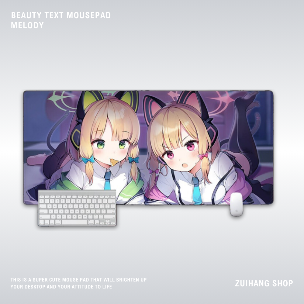 蔚藍檔案電競超大遊戲加厚防滑鼠標墊