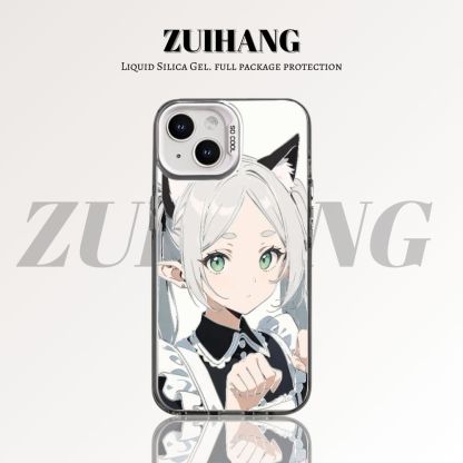 【大集合3.0】動漫彩銀線條漸變防摔手機殼