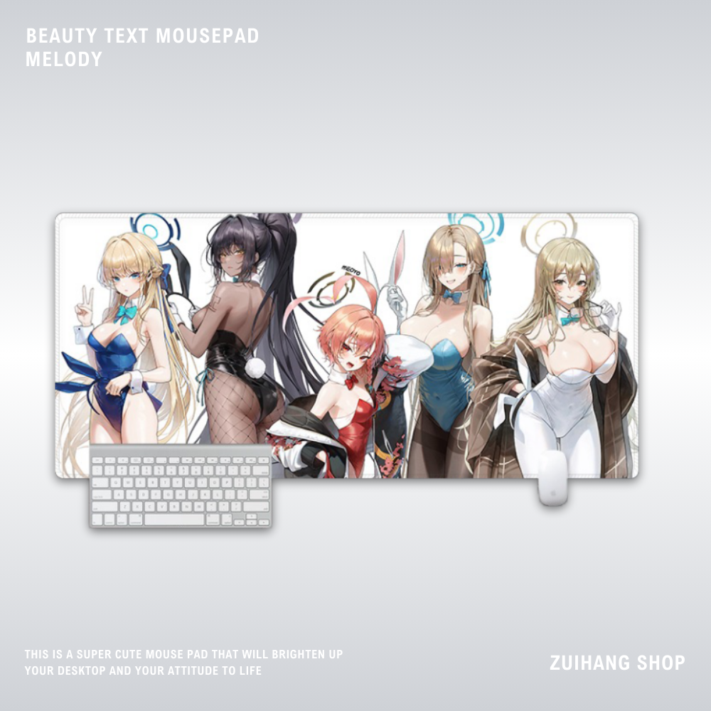 蔚藍檔案電競超大遊戲加厚防滑鼠標墊