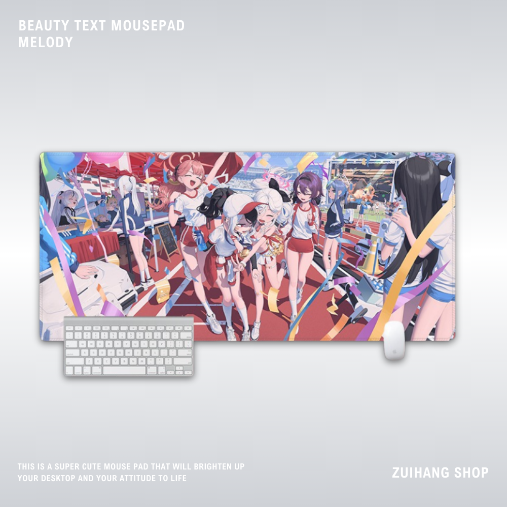 蔚藍檔案電競超大遊戲加厚防滑鼠標墊