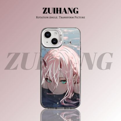 DARLING in the FRANKXX彩銀線條漸變防摔手機殼