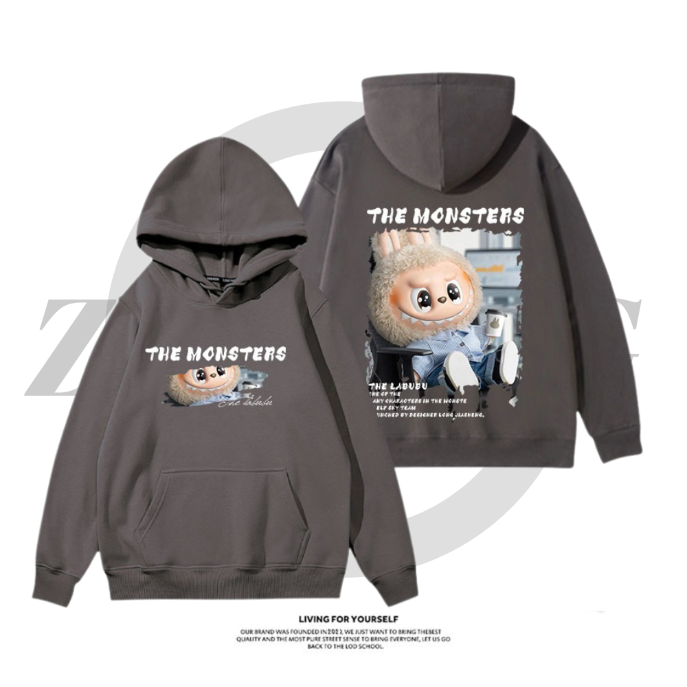 labubu新款 寬鬆百搭 秋冬款 寬鬆連帽T