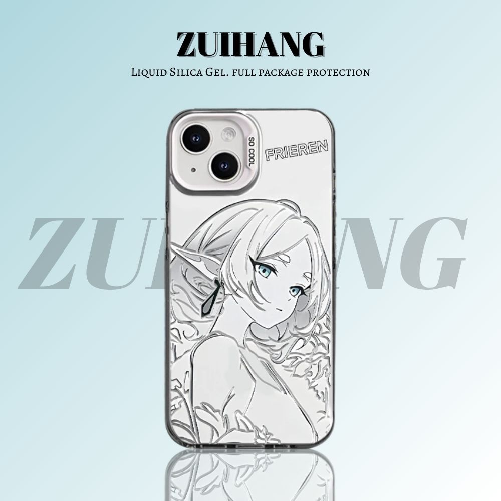 【大集合3.0】動漫彩銀線條漸變防摔手機殼