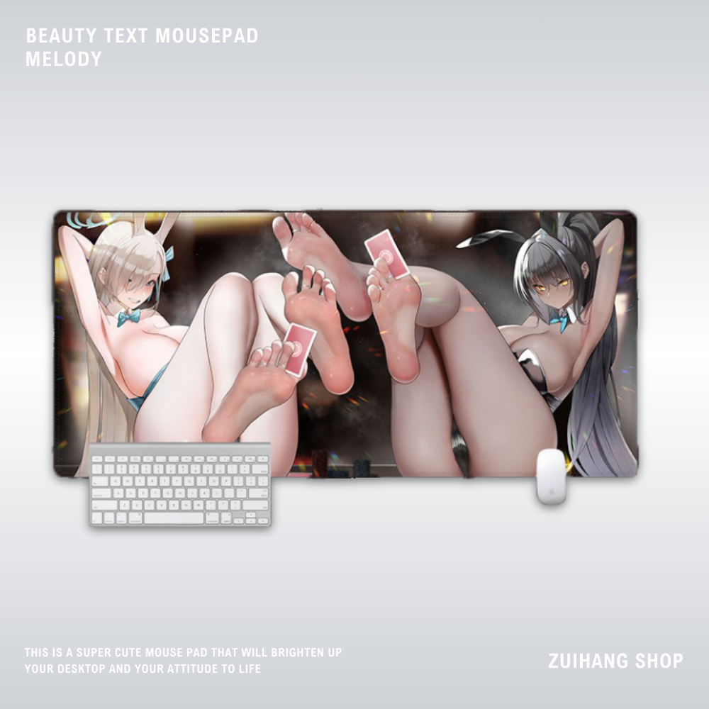 蔚藍檔案電競超大遊戲加厚防滑鼠標墊