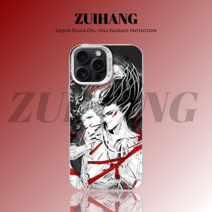 哪吒鬧海彩銀線條漸變防摔手機殼