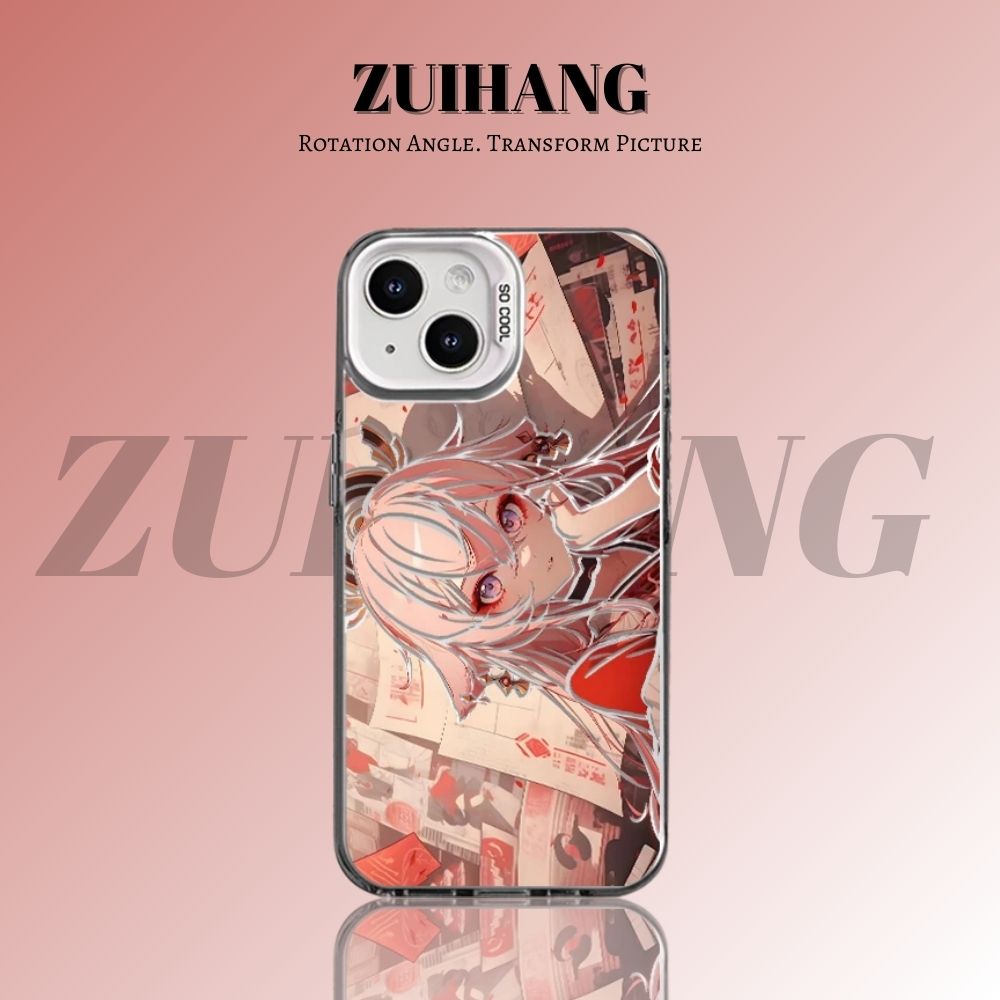 原神彩銀線條漸變防摔手機殼